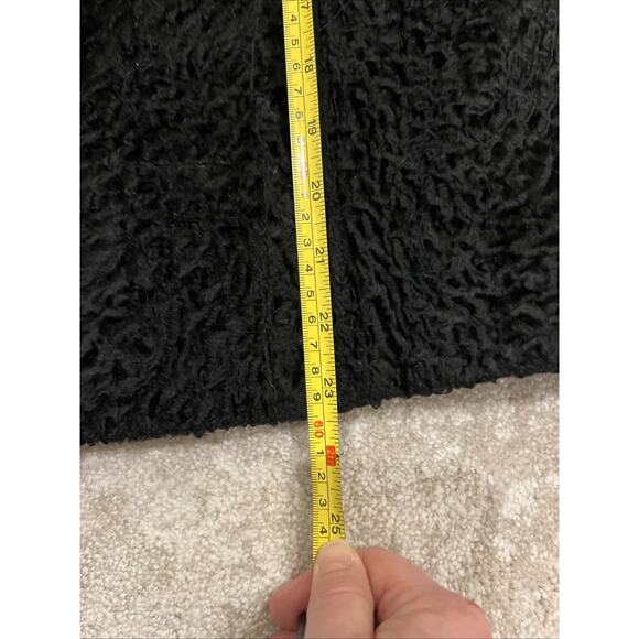 Vintage 1940's-50's Black Persian Lamb Fur Coat With Mink Collar /Size Medium - Picture 16 of 16